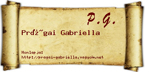 Prágai Gabriella névjegykártya