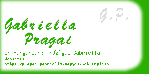 gabriella pragai business card